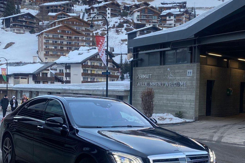 Trasporto privato a Zermatt Parking Urania da GinevraTrasporto a Zermatt Parking Urania da Ginevra