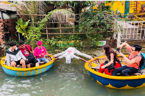 Hoi An: Paseo en barco con cestas de bambú por el bosque de cocoteros de Bay Mau