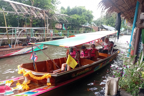 Bangkok: Private Khlong Latmayom Local Market (3 Options) Option 3 Private Klong Latmayom & Boat ride to Wat Paknam