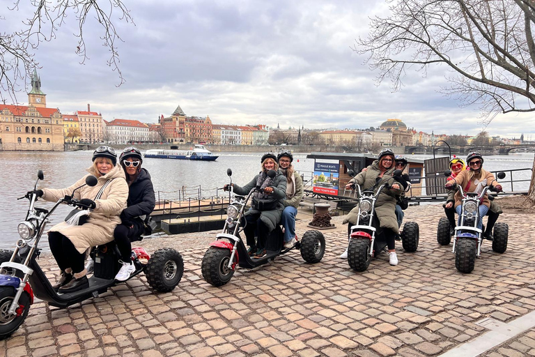 Grand City Tour on Electric Trike in Prague - Live Guided 1.5 Hour : 2 persons on 1 Trike