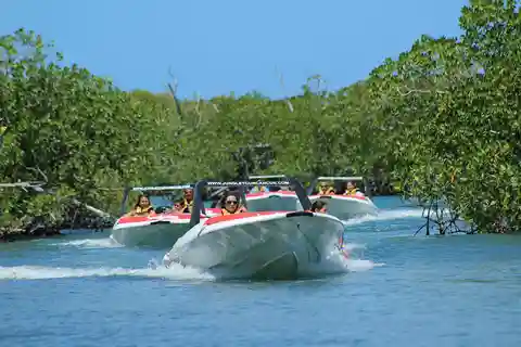 Cancun: Jungle Tour Adventure with Speedboat and Snorkeling.