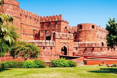 From Delhi: Taj Mahal and Agra Fort Private Sunrise Tour Car, Driver, Guide, Entry Tickets, and Meals at 5 Star Hotel