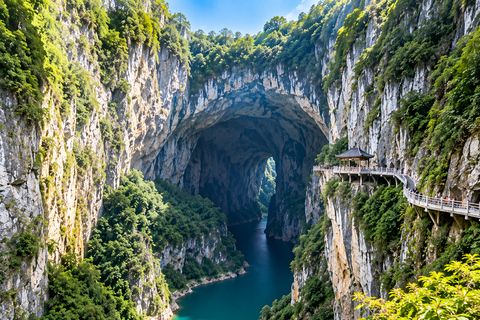 Chongqing: Yunyang Longgang Tickets & Adventure Rides Yunyang Longgang: Admission + Sightseeing Shuttle