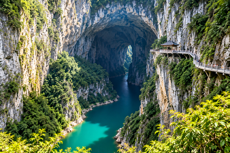 Chongqing: Yunyang Longgang Tickets & Adventure Rides Yunyang Longgang: Admission + Sightseeing Shuttle