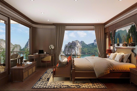 Hanoi: 2-Day Halong & Bai Tu Long Bay 5-Star Cruise, Balcony Halong: 2-Day Halong& Bai Tu Long 5-Star Cruise with balcony