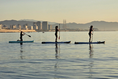 Barcelona: Sunset Paddle Surfing Session + Instructor + Photos Barcelona: Sunset Paddle Surf Outing + Instructor + Photos