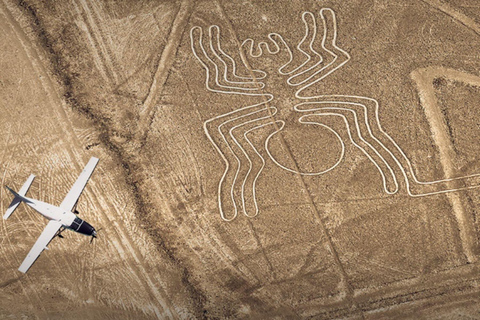 Desde Ica: vuelo sobre las Líneas de Nazca con traslado en autobús