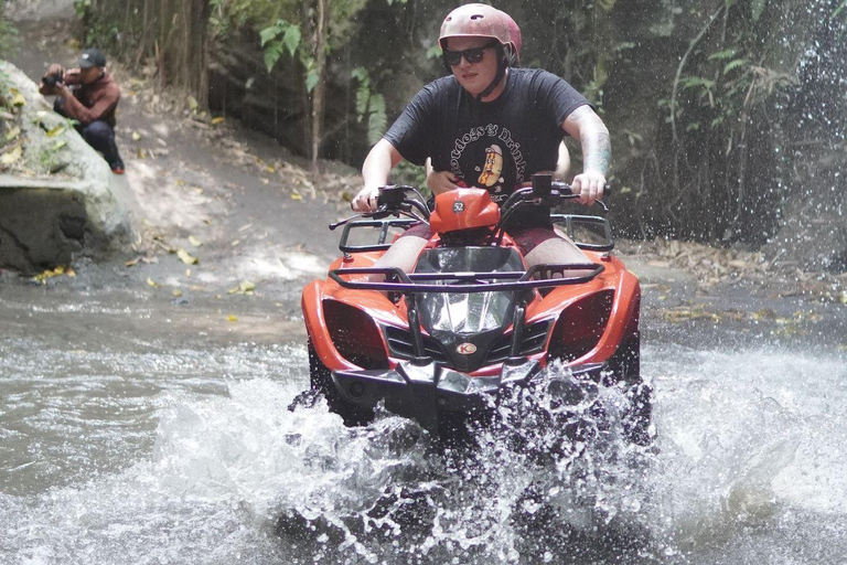 Ubud ATV through River, Cave, Waterfall & Rafting Package Rafting without Shuttle ( Optional with SHUTTLE AVAILABLE )