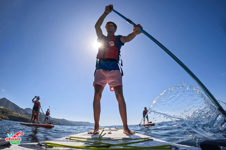 From Nerja: Guided Paddle Surf Cliffs and Maro Waterfall