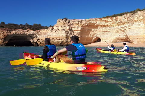 Benagil: Benagil Caves and Secret Spots Guided Kayaking Tour