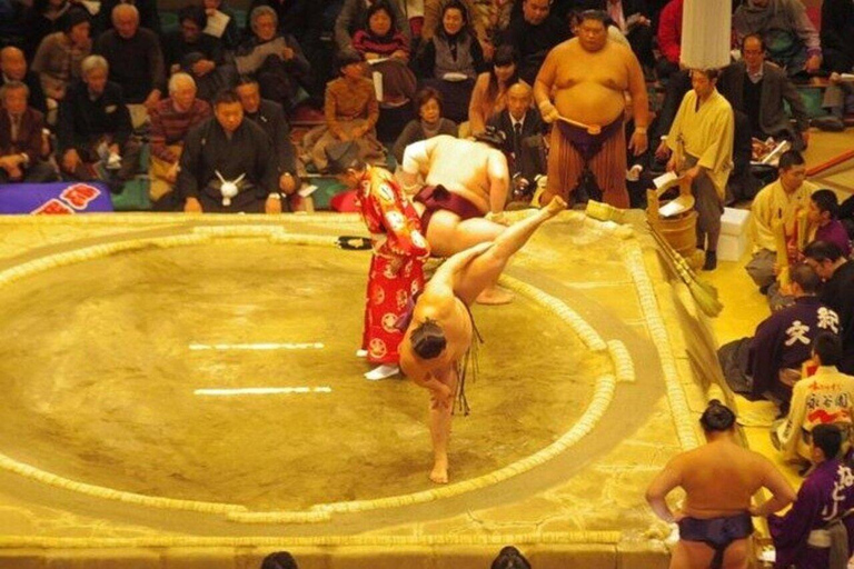 Fukuoka: Sumo Tournament Tour with Chair Seat Tickets