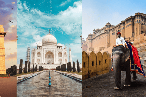 Delhi : 5 jours d'excursion privée guidée dans le Triangle d'Or avec entréeDelhi : 5 jours au Triangle d'Or avec hébergement en hôtel 5 étoiles