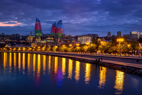 Luzes da vida noturna de Baku