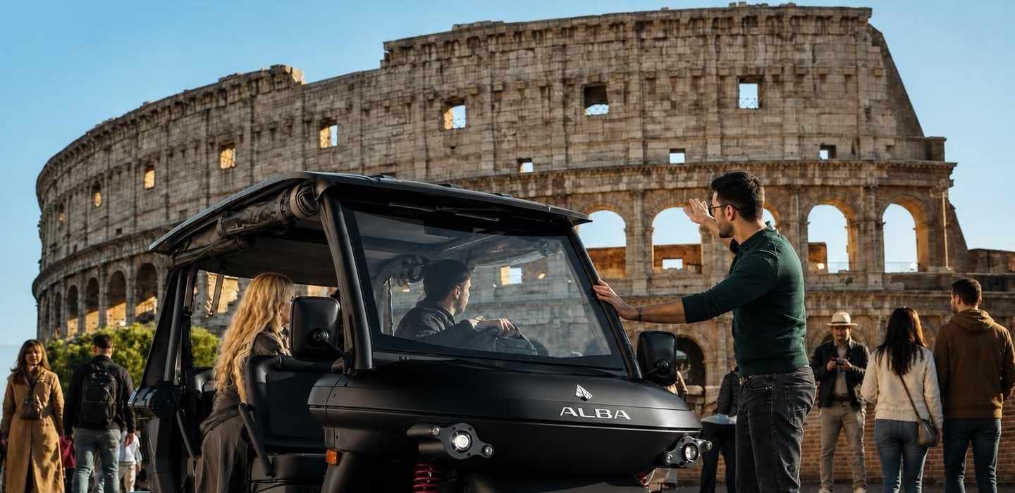 Rom: Private Golfcart-Tour, kaiserliche Stadt, Hotelabholung