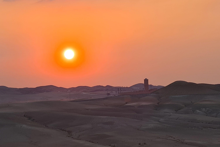 Magical dinner in agafay desert & camel ride with fire show