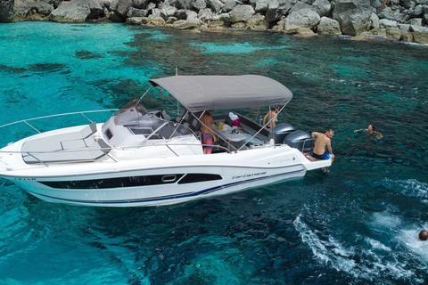 Ibiza: Ses Salines Beach Motorboat Tour with 4 Stops 4 Hours