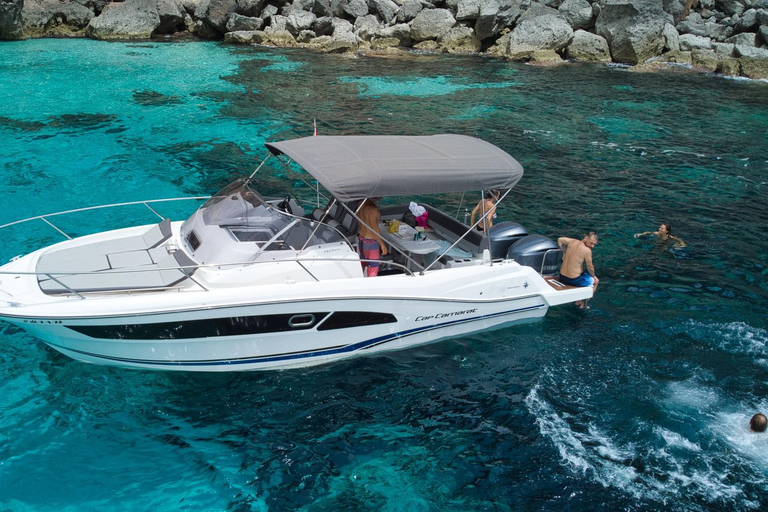 Ibiza: Ses Salines Beach Motorboat Tour with 4 Stops 4 Hours