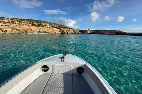 Comino: Blue & Crystal Lagoon Private Boat with Snorkeling