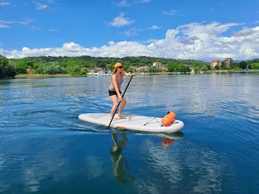 Stand Up Paddle (SUP)-Unterricht auf dem Lago Maggiore