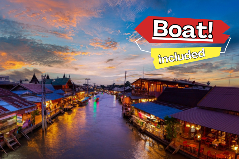 Floating Mkt & Maeklong Mkt Tour | Private Charter from Bkk 12 hours / Sedan / Floating Mkt