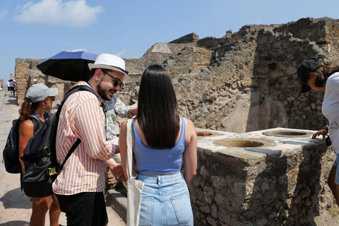 Rome: Vesuvius, Pompeii or Herculaneum by High-speed Train Pompeii Spanish Guided Tour & Vesuvio Entry ticket