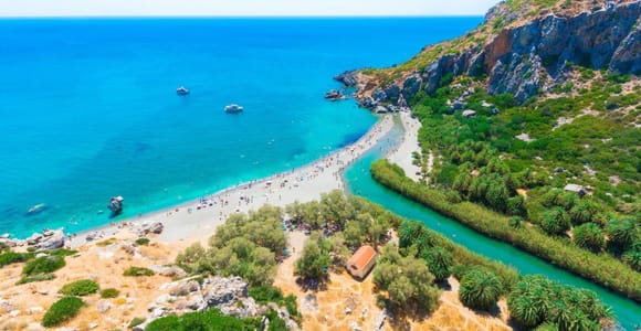 From Heraklion: Preveli Beach and Rethymno Tour