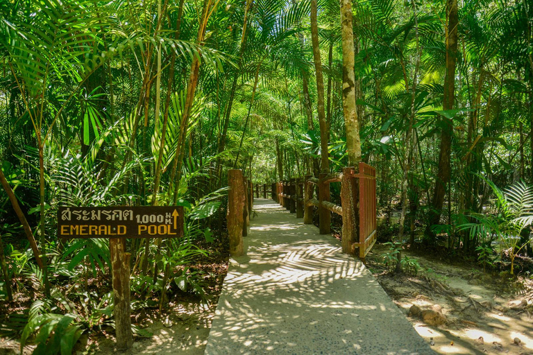 Escapade privée à Krabi : Piscine d'émeraude, sources d'eau chaude et grotte du tigreFourgon privé