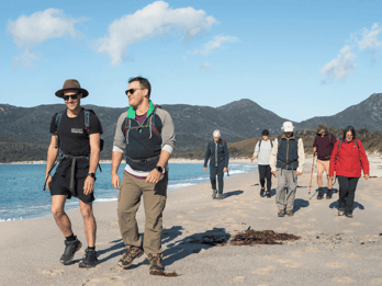 Freycinet: Passeggiata guidata per piccoli gruppi di 5,5 ore + esperienza in barca