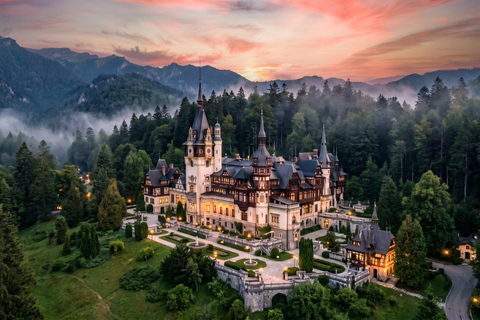 Bucharest : Peles, Bran & Wednesday Castles + Brasov Tour COACH TOUR Audio guide in 24 languages