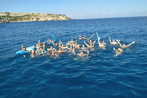 6 uur pleziercruise om te zwemmen en snorkelen6 uur pleziercruise naar Kallithea, Anthony Quinn, Afandou