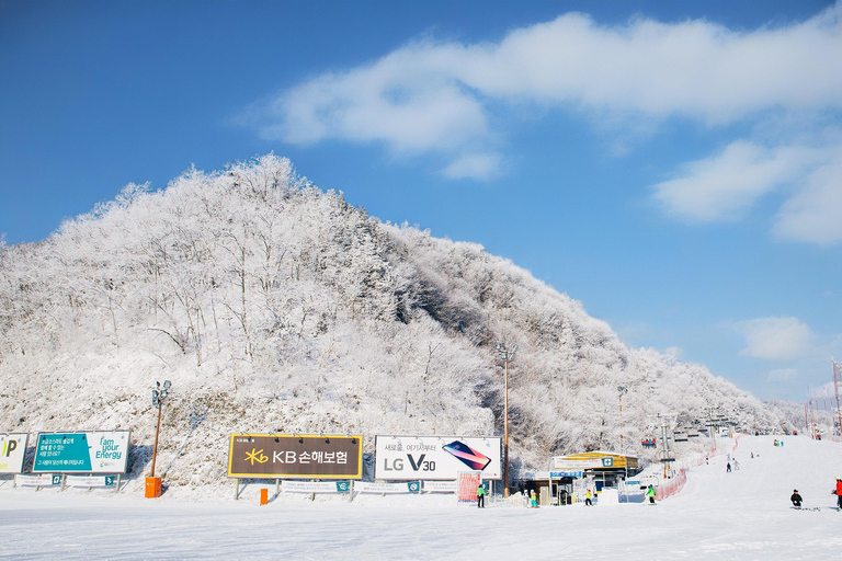 Elysian Ski Dagtocht (Kleding+Skiuitrusting+Basislessen)Vertrek vanaf Hongdae Station Afslag 8