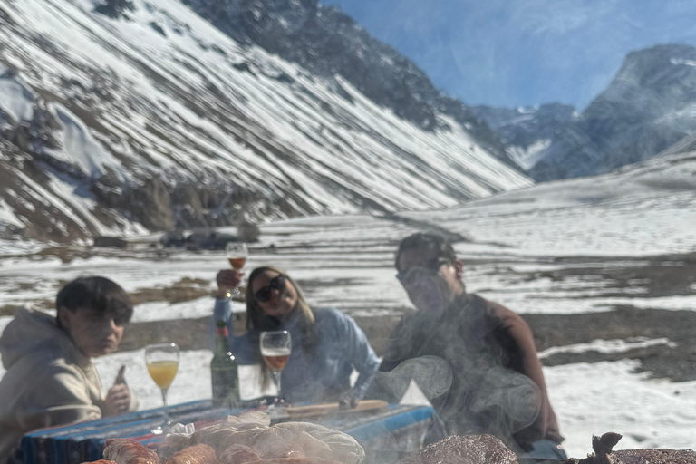 El Yeso Reservoir + El Plomo Hot Springs with Chilean BBQ