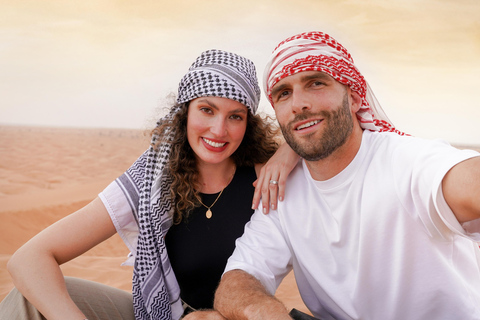 Dubaï : Croisière de luxe sur le port de plaisance et safari dans le désert des dunes rougesDécouverte exclusive du désert et croisière de 2 heures avec brunch au coucher du 