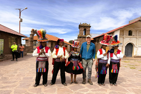 From Puno: Lake Titicaca 2-Day Tour with Homestay From Puno: 2-Day Guided Tour with Fixed Pickup Point