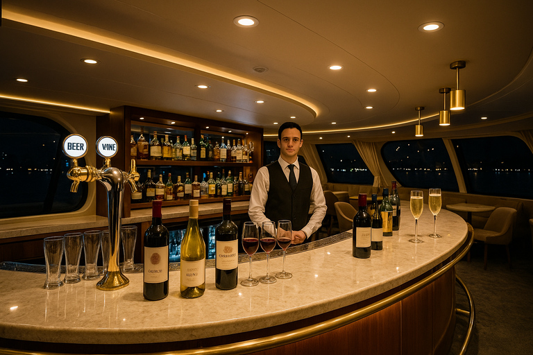 Luxury White Cruise &Premium View &Complimentary Beer & Win White Orchid Dinner on Chao Phraya with Complimentary Beer