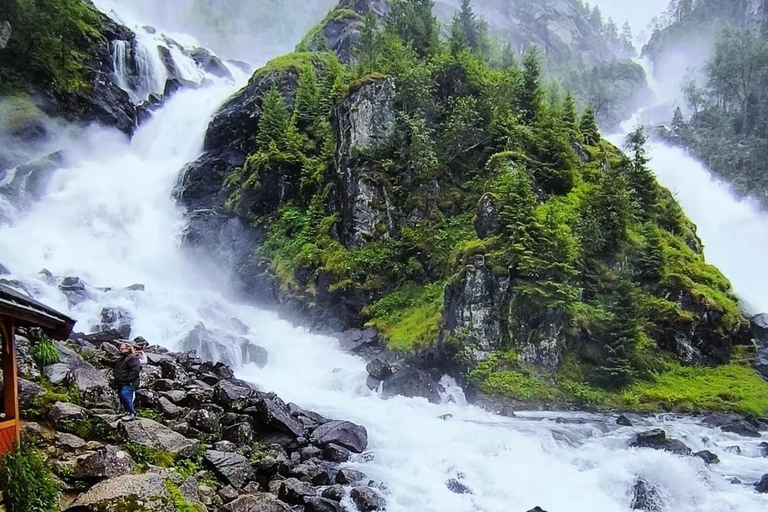 Bergen: Buarbreen Glacier, Lake Bondhusvatnet, Hardanger, and Waterfalls.