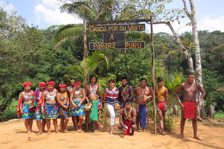 Małpia wyspa, nawigacja w kanale Panana i wioska indiańskaMałpia wyspa i indiańska wioska Embera