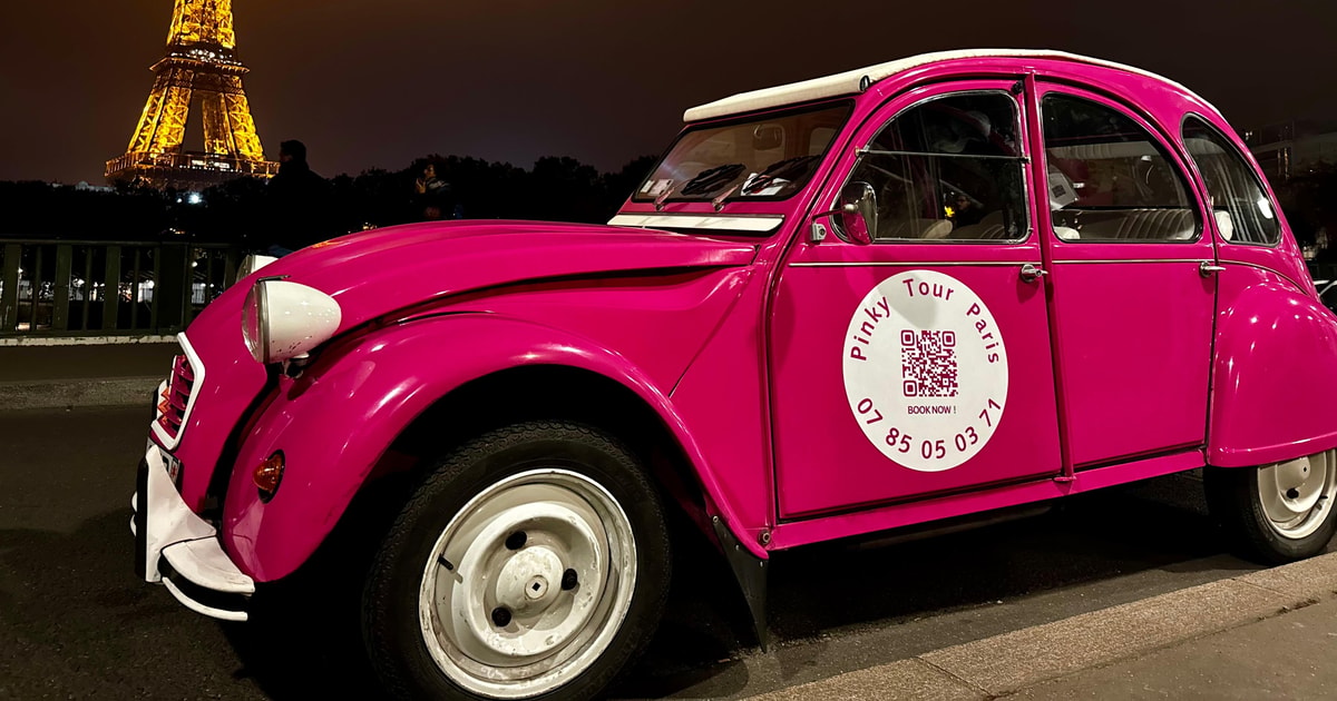 Paris by Night : 3h Private Tour in a Pink 2cv w/Champagne | GetYourGuide