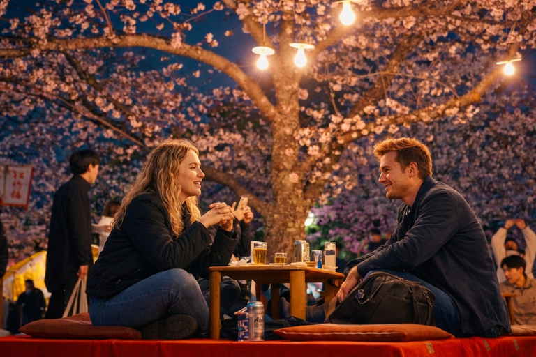 Kyoto Cherry Blossom Night: Local Hanami & Izakaya Walk Cherry Blossom Evening Walk & Local Izakaya