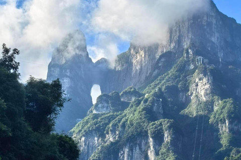 Zhangjiajie: Tianmen Mountain Day, Night Ticket & Guide Map Line A + Tianmen Cave Escalator