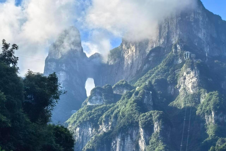 Zhangjiajie: Tianmen Mountain Day, Night Ticket & Guide Map Line A + Tianmen Cave Escalator