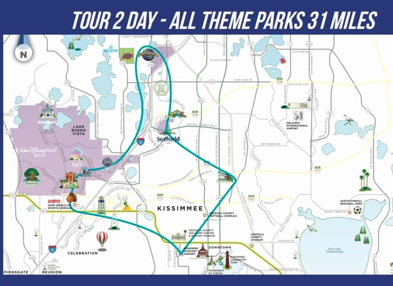 Orlando: Helikoptertur med kommentarer over forlystelsesparker