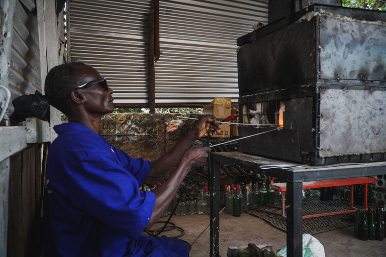 Kampala: Glassblowing, Beadmaking, and More Art Experience Blowing Glass Bubbles