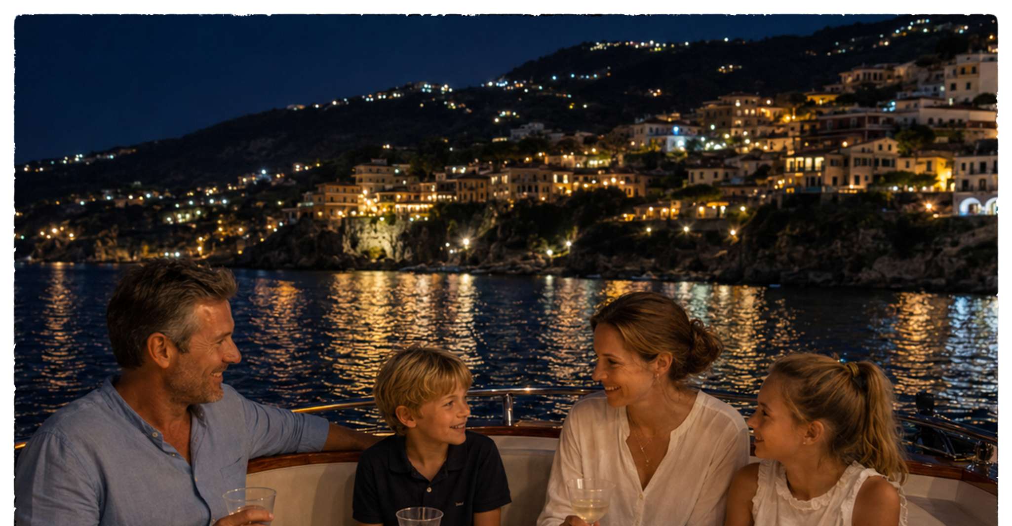 Escursione al tramonto con aperitivo in barca
