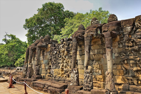 Passeio de bicicleta pelos templos de Angkor, Bayon, Ta Prohm com almoço