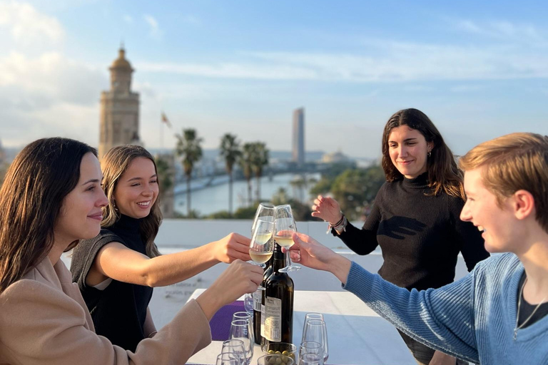 Sherry-Weinverkostung mit Blick auf Sevilla