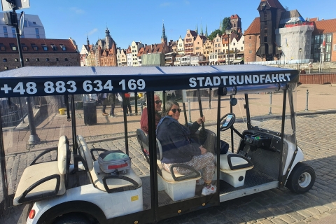 Gdansk : Visite privée de la ville en voiturette électrique et visite guidée en directGdansk : Visite guidée en anglais de la ville en voiturette électrique