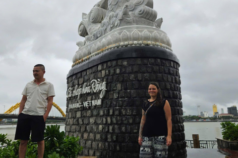 Montanha de mármore de Da Nang, ponte do dragão, passeio de mota pela praia