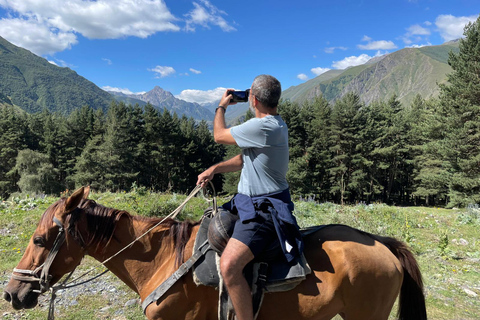 Kazbegi: Horse Riding Adventure from Rooms Hotel Kazbegi