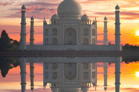 Depuis Agra : Excursion d'une demi-journée au lever du soleil au Taj Mahal et au Fort d'Agra